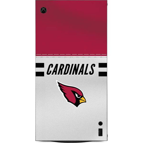 NFL Arizona Cardinals White Striped XBox Series X Digital Edition Console Skin