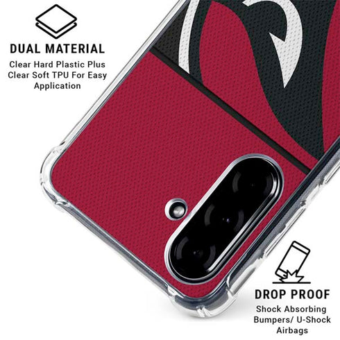NFL Arizona Cardinals Zone Block Galaxy A36 5G Clear Case