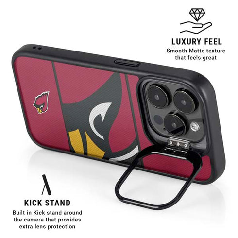 NFL Arizona Cardinals Zone Block iPhone 15 Pro Max Kickstand Case