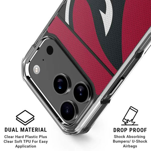 NFL Arizona Cardinals Zone Block iPhone 18 Pro Clear Case