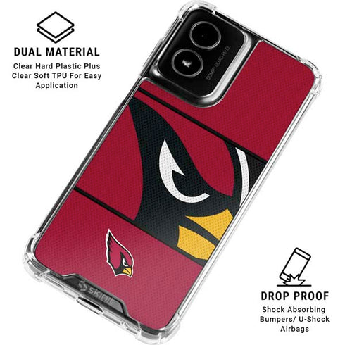 NFL Arizona Cardinals Zone Block Moto G Power 5G (2024) Clear Case