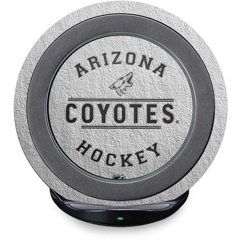 NHL Arizona Coyotes Black Text Fast Charge Wireless Charging Stand Skin