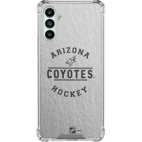 NHL Arizona Coyotes Black Text Galaxy A13 5G Clear Case
