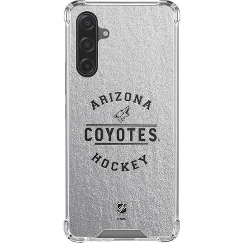 NHL Arizona Coyotes Black Text Galaxy A17 Clear Case