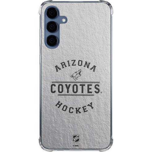 NHL Arizona Coyotes Black Text Galaxy A55 5G Clear Case
