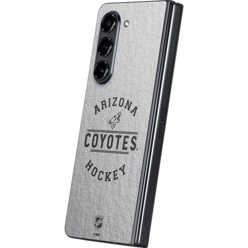 NHL Arizona Coyotes Black Text Galaxy Z Fold5 5G Skin