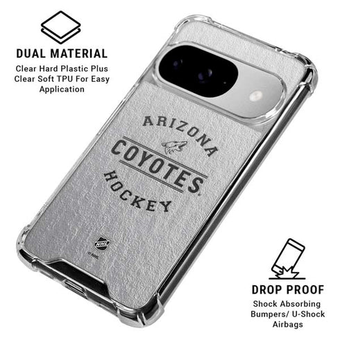 NHL Arizona Coyotes Black Text Google Pixel 10 Clear Case
