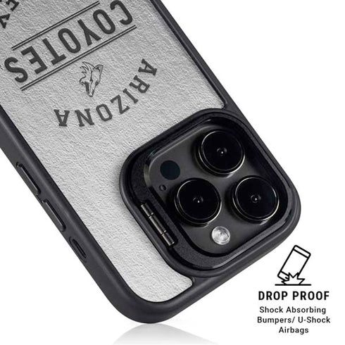 NHL Arizona Coyotes Black Text iPhone 14 Pro Max Kickstand Case