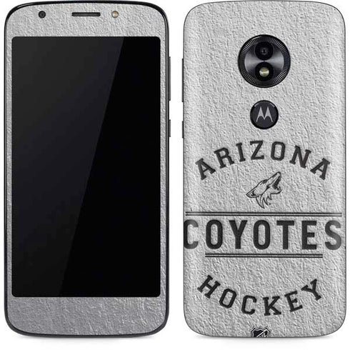 NHL Arizona Coyotes Black Text Moto E5 Play Skin