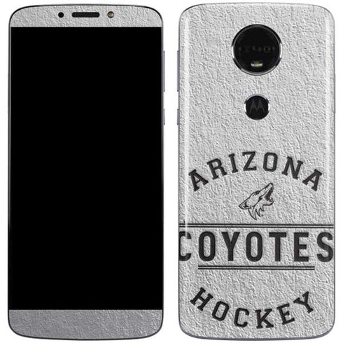 NHL Arizona Coyotes Black Text Moto E5 Plus Skin