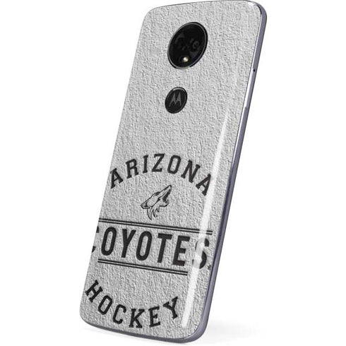 NHL Arizona Coyotes Black Text Moto E5 Plus Skin