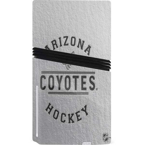 NHL Arizona Coyotes Black Text PS5 Pro Disk Console Skin