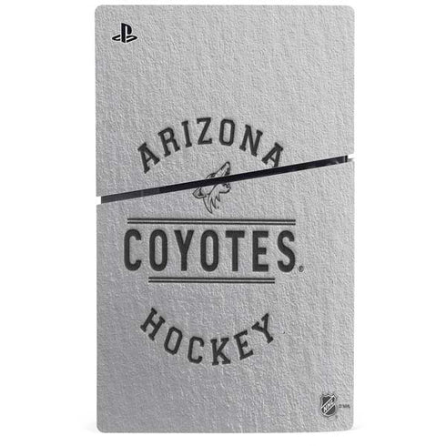 NHL Arizona Coyotes Black Text PS5 Slim Digital Edition Console Skin