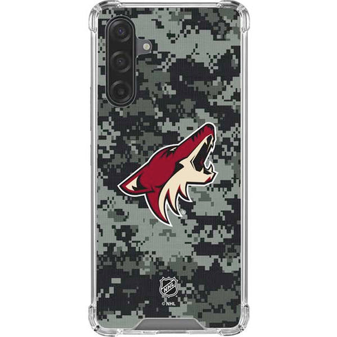 NHL Arizona Coyotes Camo Galaxy A17 Clear Case