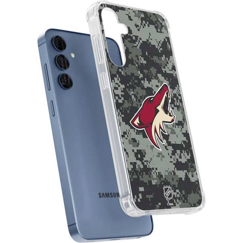 NHL Arizona Coyotes Camo Galaxy A55 5G Clear Case