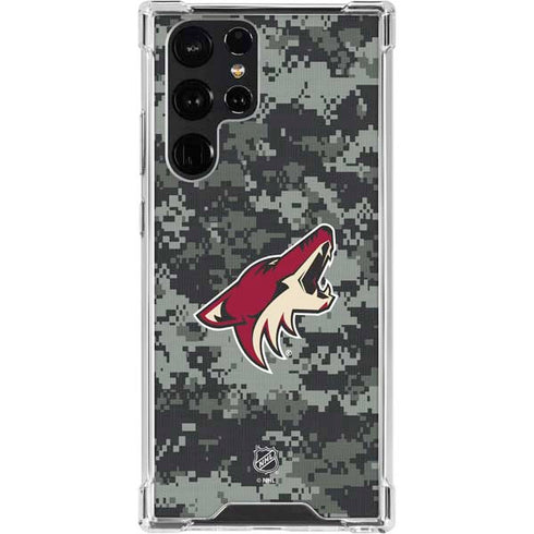 NHL Arizona Coyotes Camo Galaxy S23 Ultra Clear Case