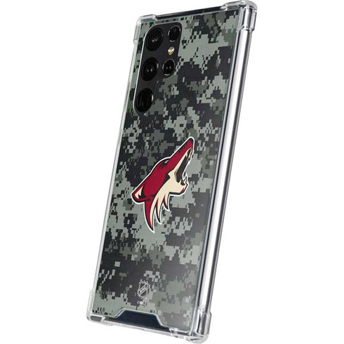 NHL Arizona Coyotes Camo Galaxy S23 Ultra Clear Case