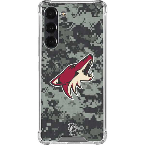 NHL Arizona Coyotes Camo Galaxy S24 FE Clear Case