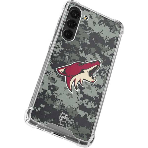 NHL Arizona Coyotes Camo Galaxy S24 FE Clear Case