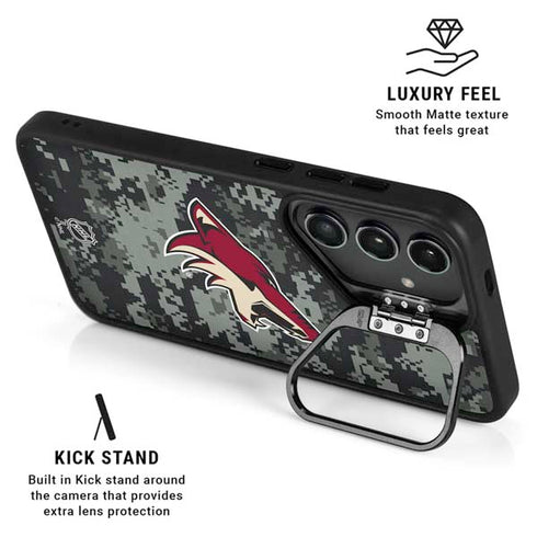 NHL Arizona Coyotes Camo Galaxy S25 Kickstand Case