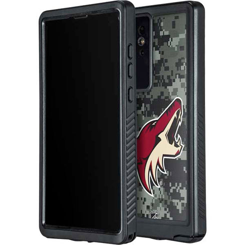 NHL Arizona Coyotes Camo Galaxy S24 Ultra Waterproof Case