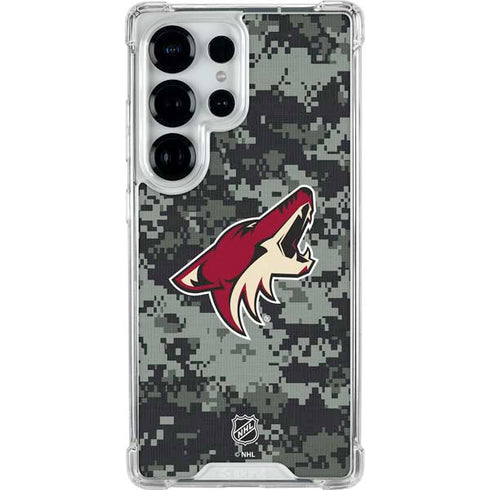 NHL Arizona Coyotes Camo Galaxy S26 Ultra Clear Case