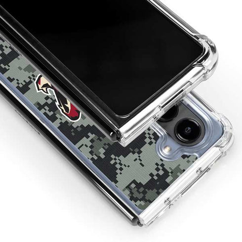 NHL Arizona Coyotes Camo Galaxy Z Fold5 5G Clear Case