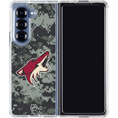 NHL Arizona Coyotes Camo Galaxy Z Fold6 Clear Case