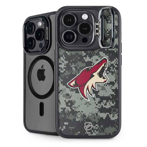 NHL Arizona Coyotes Camo iPhone 13 Pro Max Kickstand Case