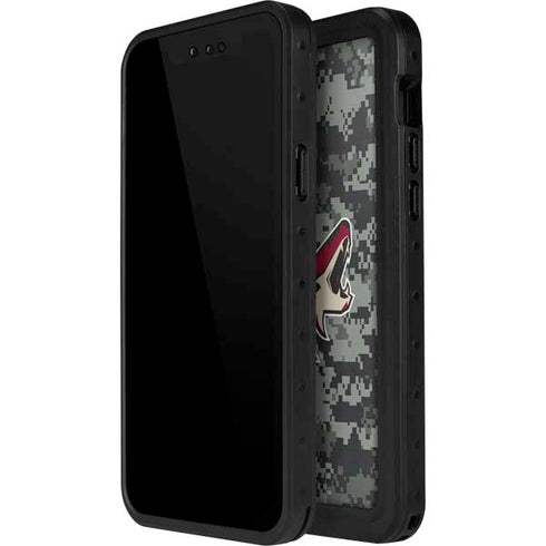 NHL Arizona Coyotes Camo iPhone 15 Plus Waterproof Case