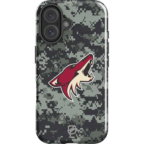 NHL Arizona Coyotes Camo iPhone 16 Impact Case