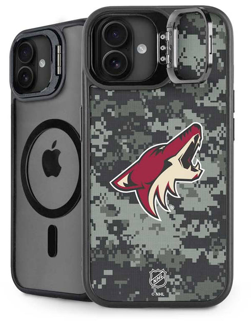 NHL Arizona Coyotes Camo iPhone 16 Kickstand Case