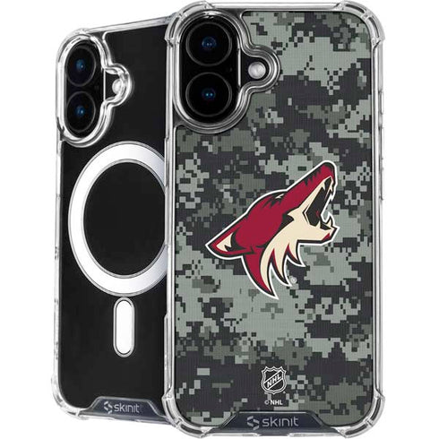 NHL Arizona Coyotes Camo iPhone 16 MagSafe Case