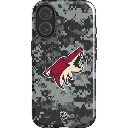 NHL Arizona Coyotes Camo iPhone 16 Magsafe Impact Case