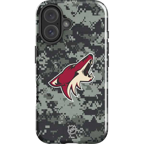NHL Arizona Coyotes Camo iPhone 16 Plus Impact Case