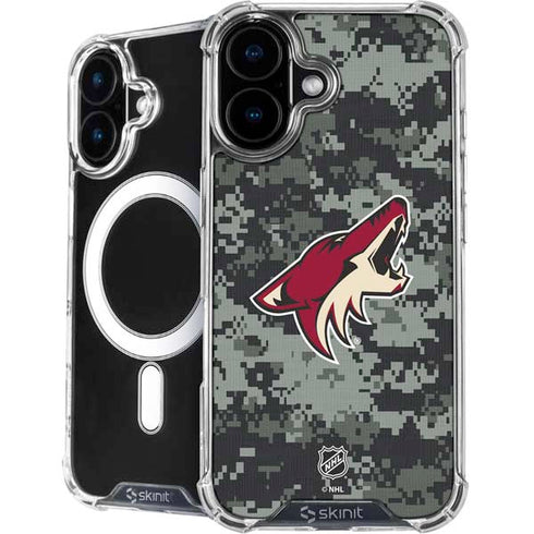 NHL Arizona Coyotes Camo iPhone 16 Plus MagSafe Case