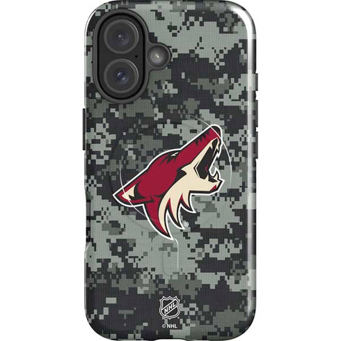 NHL Arizona Coyotes Camo iPhone 16 Plus Magsafe Impact Case