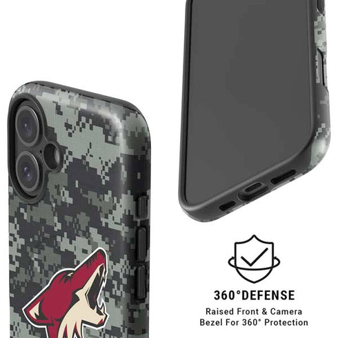 NHL Arizona Coyotes Camo iPhone 16 Plus Magsafe Impact Case