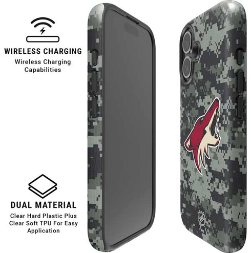 NHL Arizona Coyotes Camo iPhone 16 Plus Magsafe Impact Case