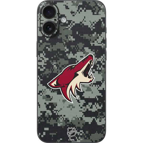 NHL Arizona Coyotes Camo iPhone 16 Plus Skin