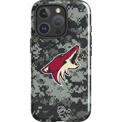 NHL Arizona Coyotes Camo iPhone 16 Pro Magsafe Impact Case