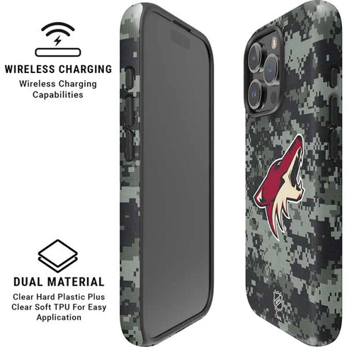 NHL Arizona Coyotes Camo iPhone 16 Pro Magsafe Impact Case