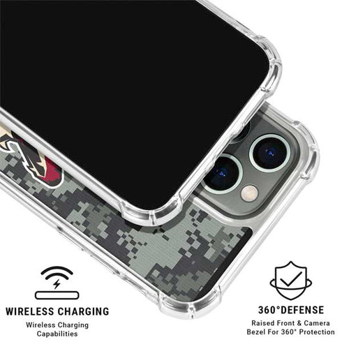 NHL Arizona Coyotes Camo iPhone 16 Pro Max Clear Case