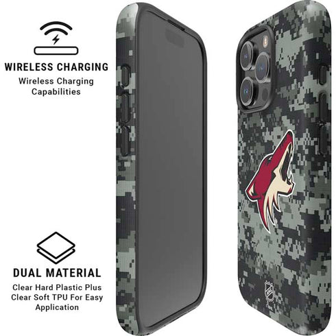 NHL Arizona Coyotes Camo iPhone 16 Pro Max Magsafe Impact Case
