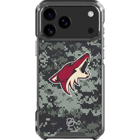 NHL Arizona Coyotes Camo iPhone 18 Pro Max Clear Case