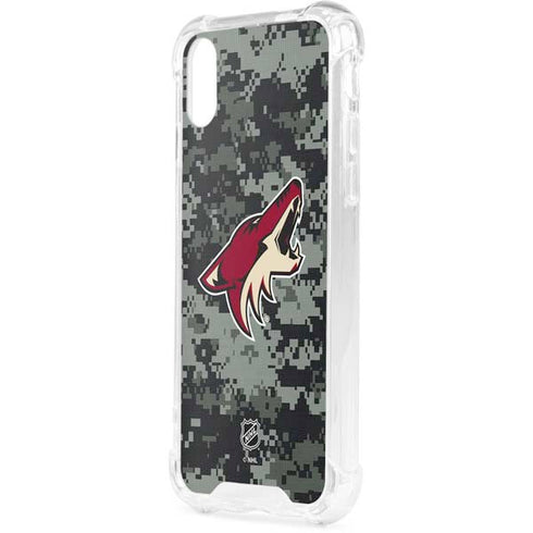 NHL Arizona Coyotes Camo iPhone XS Clear Case