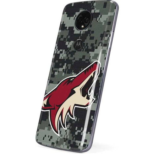 NHL Arizona Coyotes Camo Moto E5 Plus Skin