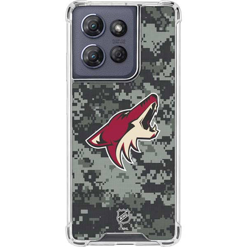 NHL Arizona Coyotes Camo Moto G Play 5G (2025) Clear Case