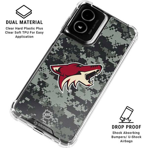 NHL Arizona Coyotes Camo Moto G Power 5G (2024) Clear Case