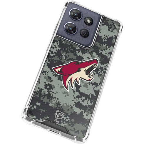 NHL Arizona Coyotes Camo Moto G Stylus 5G (2025) Clear Case